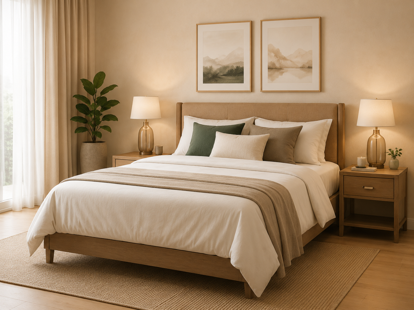 Pristine guest bedroom